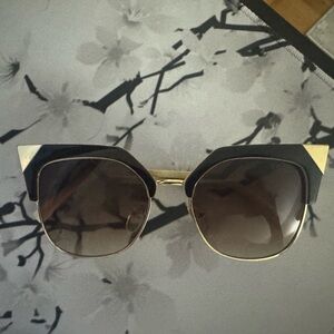 Fendi Black and Gold Sunglasses
